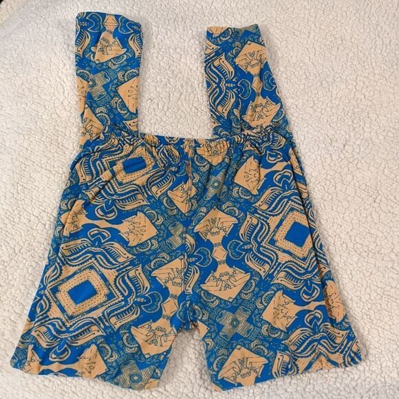 💜 5/$25 blue and tan lularoe leggings long - Picture 1 of 3